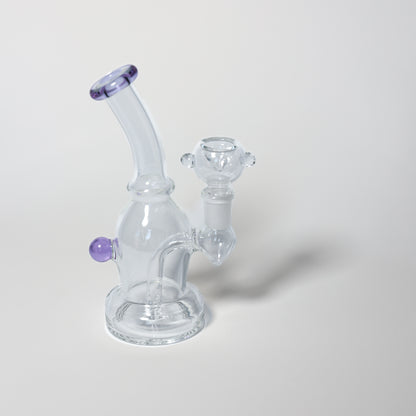 Purple and Clear Glass Bong