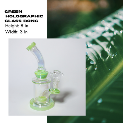 Tinkerbell Green Holographic Glazed Bong