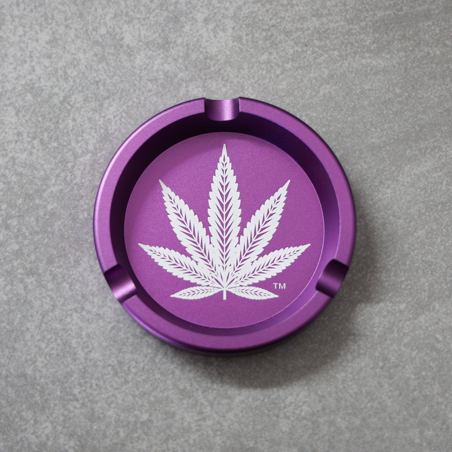 Purple Flower Aluminum Ashtray