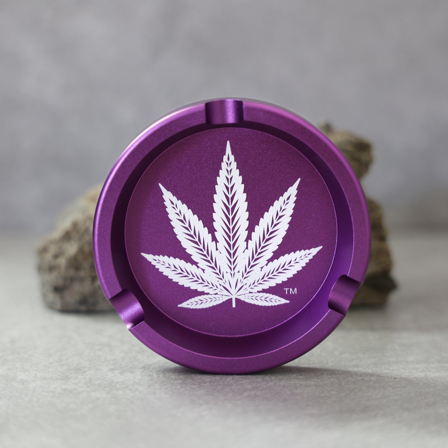 Purple Flower Aluminum Ashtray