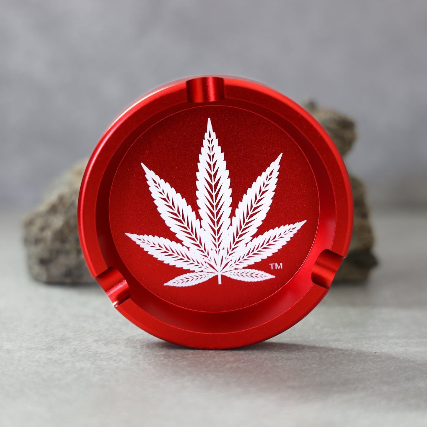 Red Flower Aluminum Ashtray