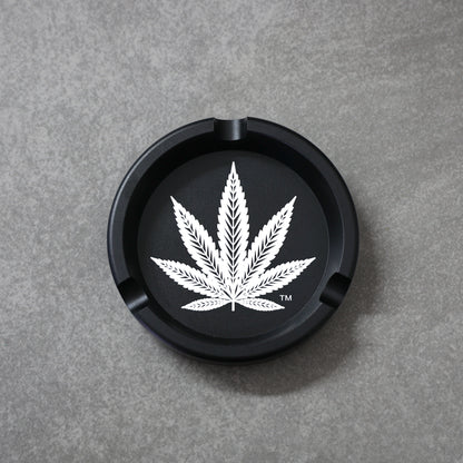 Black Flower Aluminum Ashtray