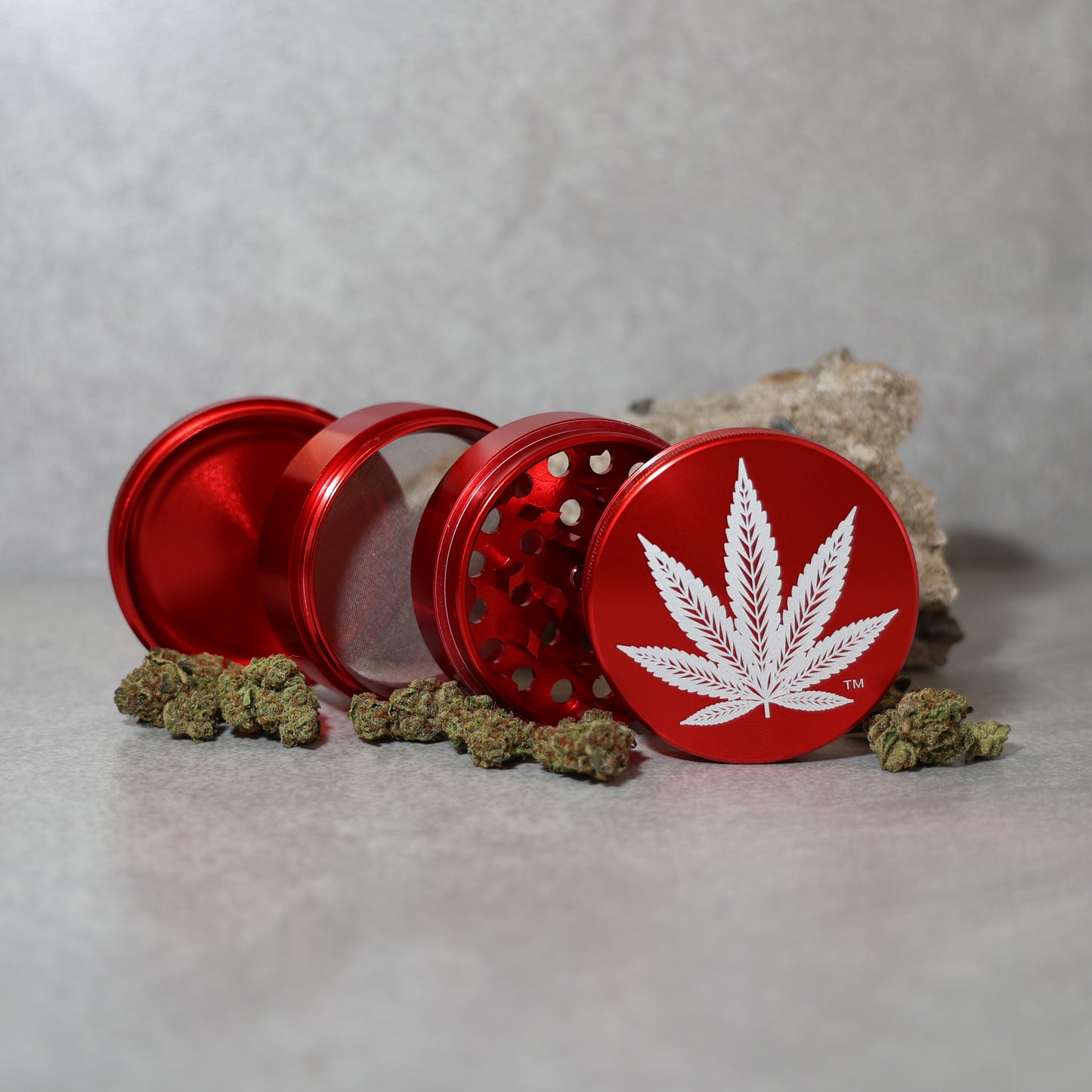 Red 2.5 in / 63.5mm Weed Grinder