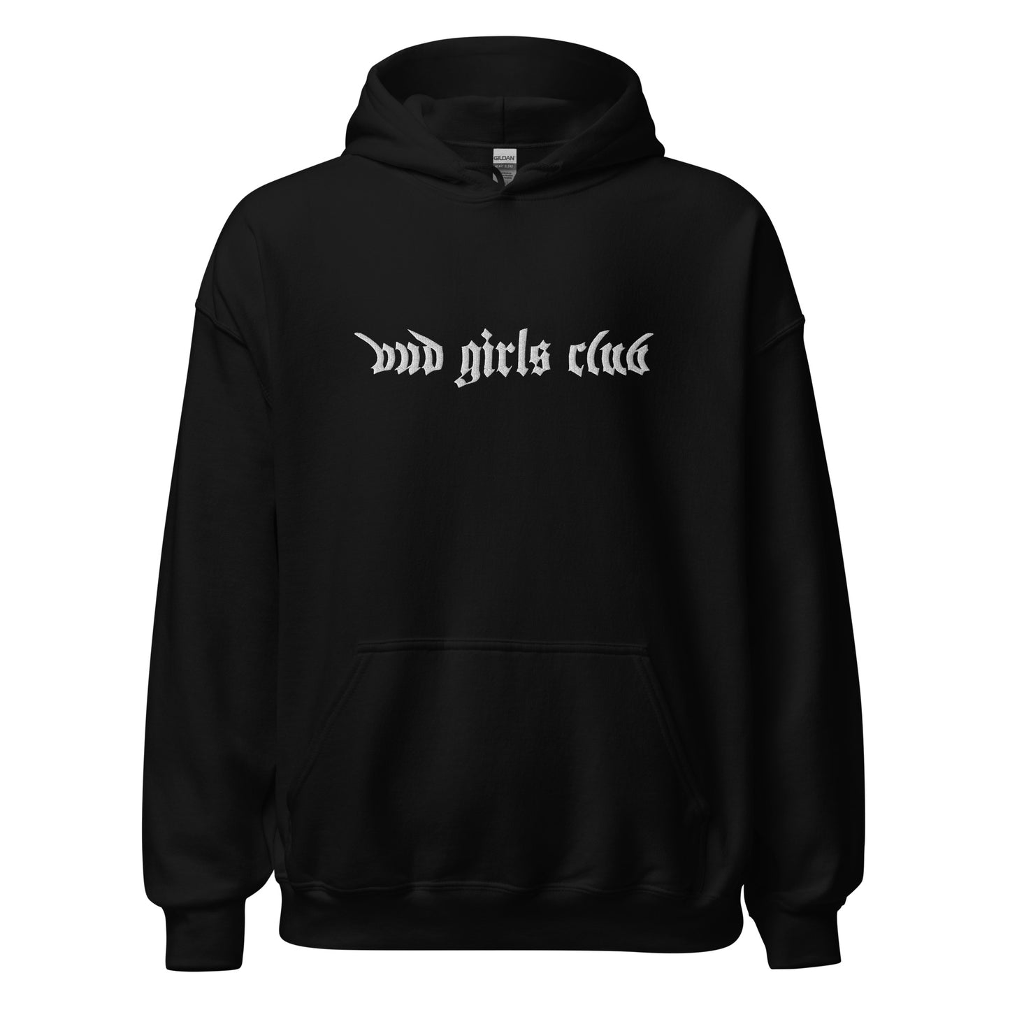 White Embroidered-Bud Girls Club Unisex Hoodie