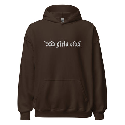 White Embroidered-Bud Girls Club Unisex Hoodie