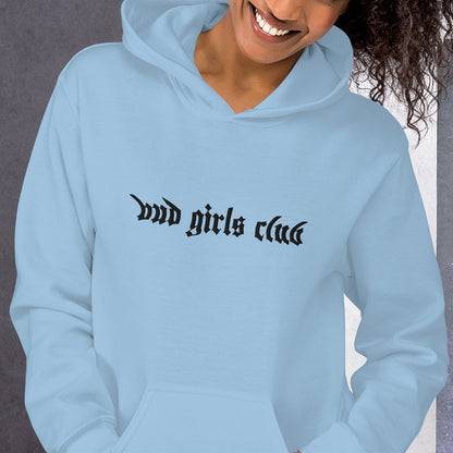 Black Embroidered-Unisex Bud Girls Club Hoodie