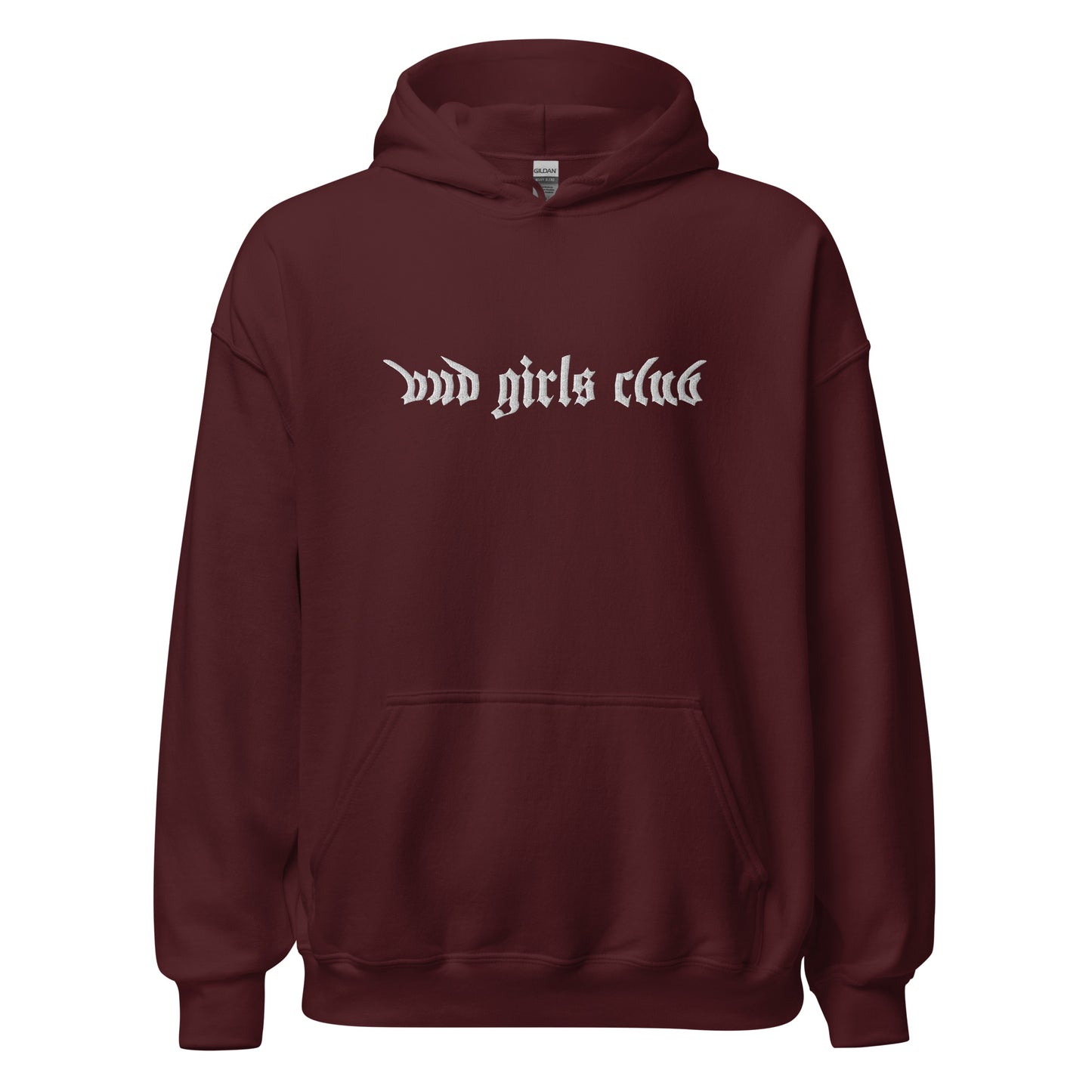 White Embroidered-Bud Girls Club Unisex Hoodie