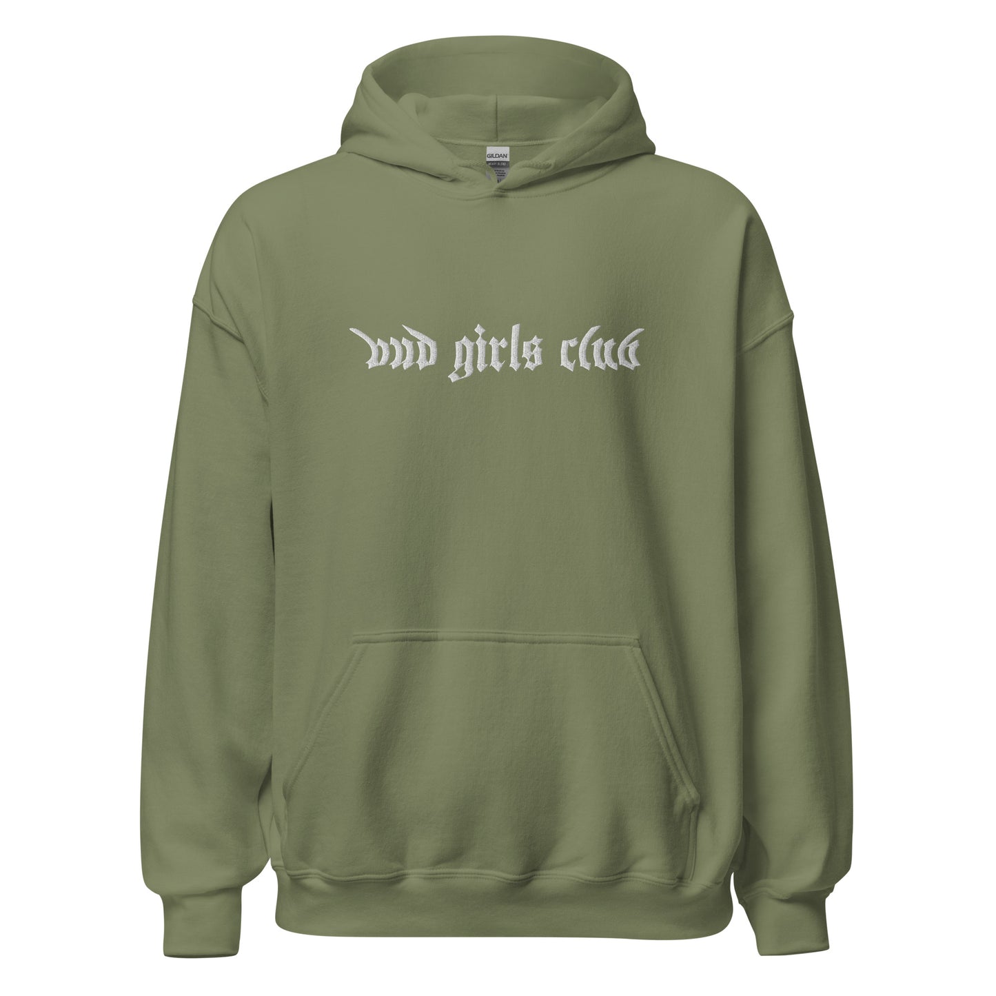 White Embroidered-Bud Girls Club Unisex Hoodie