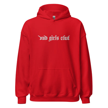 White Embroidered-Bud Girls Club Unisex Hoodie