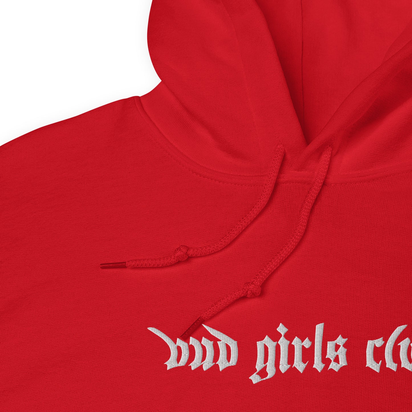 White Embroidered-Bud Girls Club Unisex Hoodie