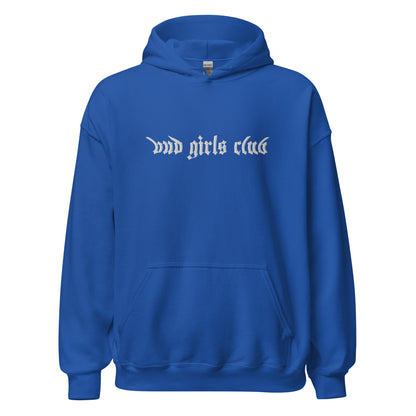 White Embroidered-Bud Girls Club Unisex Hoodie