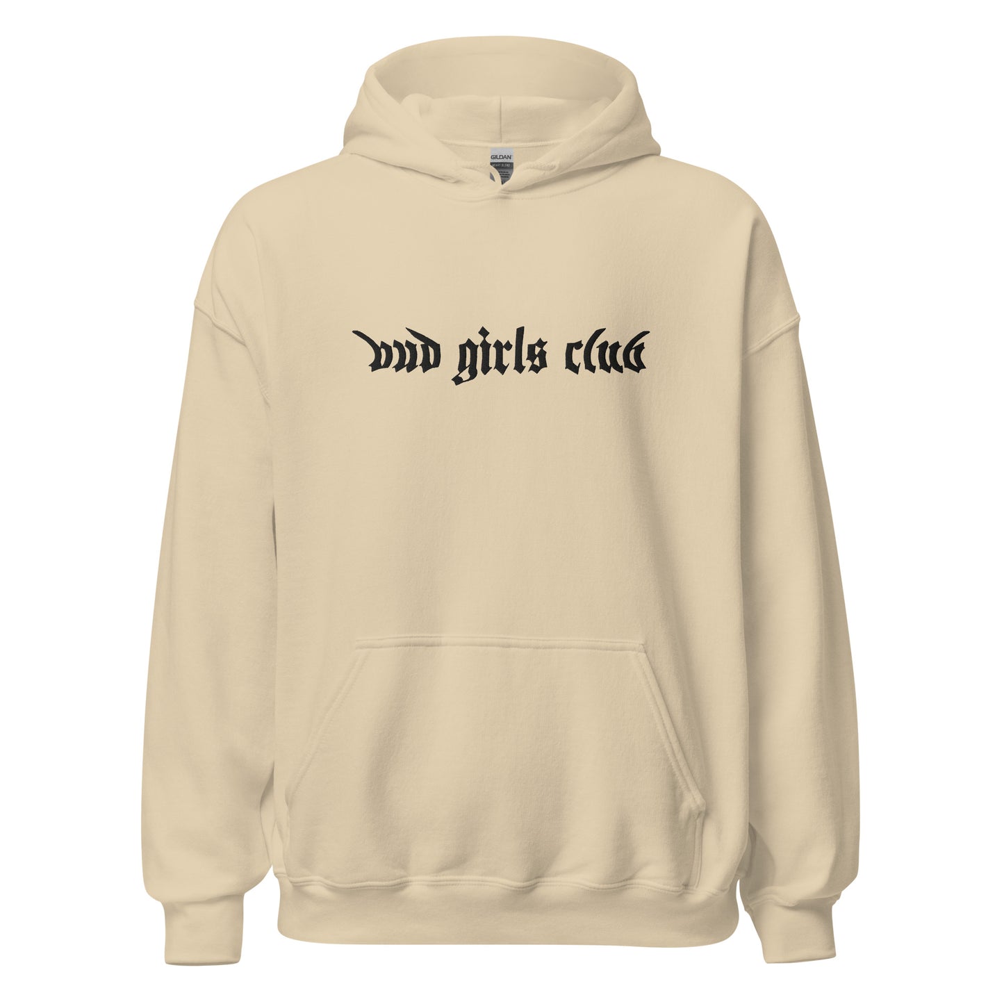 Black Embroidered-Unisex Bud Girls Club Hoodie