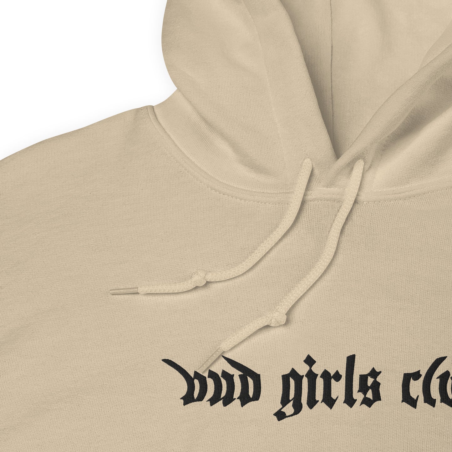 Black Embroidered-Unisex Bud Girls Club Hoodie