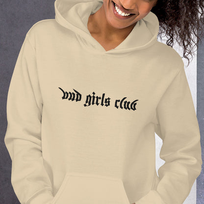 Black Embroidered-Unisex Bud Girls Club Hoodie