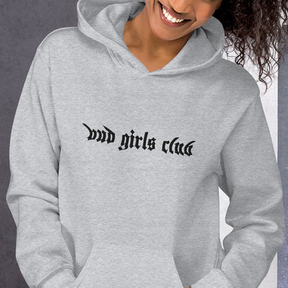 Black Embroidered-Unisex Bud Girls Club Hoodie